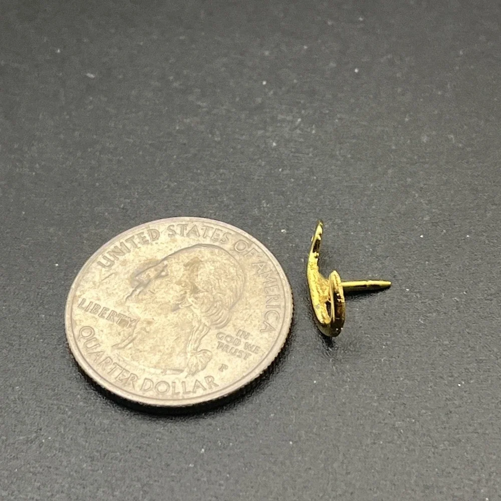 Fish Hook Fishing Gold Tone Lapel‎ Hat Pin